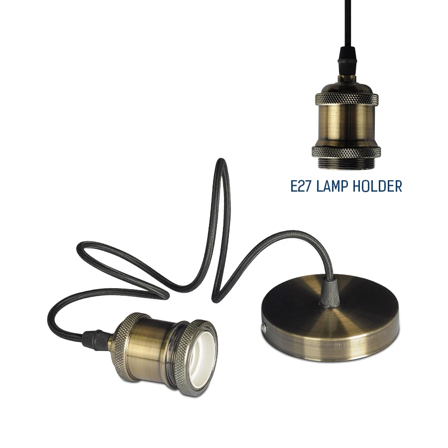 

Vintage E27 Lamp Holder Metal Led Lamp Base Industrial Design Indoor DIY Aluminum Retro Decoration Fixture Light Base AC85-265V