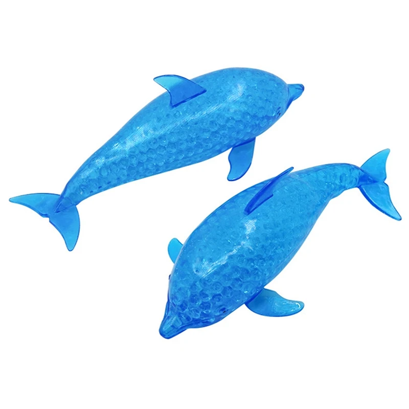 

Simulation Rubber Mini Shark Bead Blue Dolphin Toys Squeeze Decompression Vent Ball for Anti-anxiety Silicone Extrusion Toys