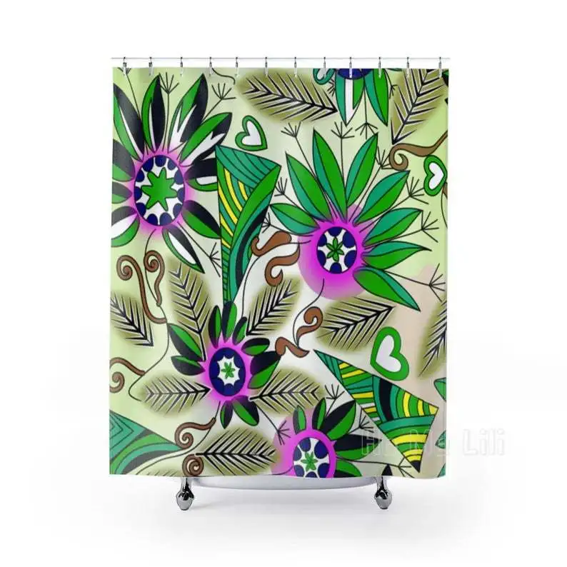 

Boho Shower Curtain Farmhouse Floral Bathroom Decor
