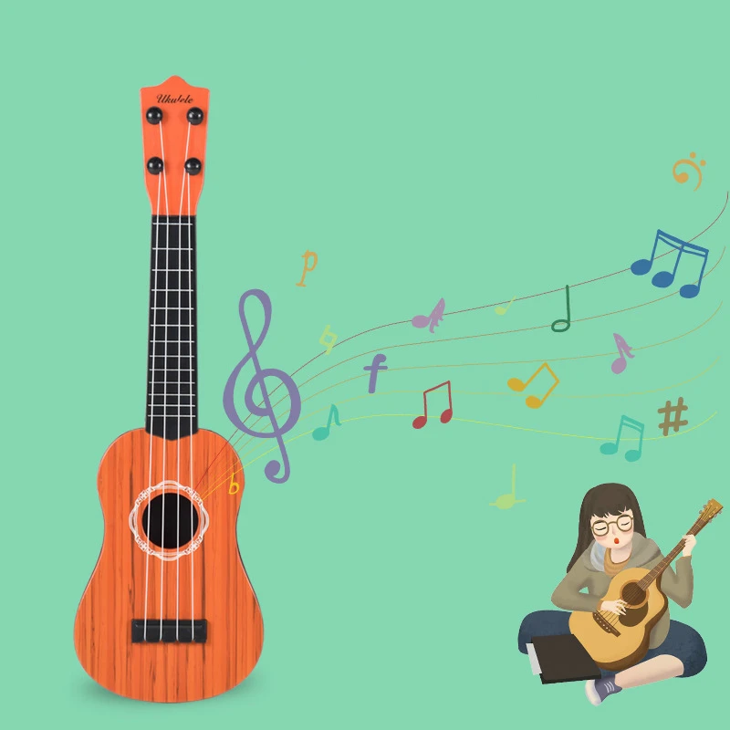 Детская музыкальная гитара имитация средней укулеле раннее образование АБС