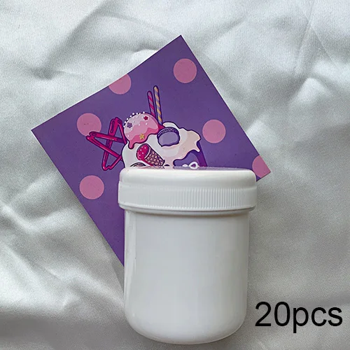 150ml White 20pcs Happy monkey 10/20 штук Slime Контейнеры Коробки 150/250 мл Пластик хранения коробка из полипропилена для пушистое облако Clear Slime глина - Цвет: 150ml White 20pcs