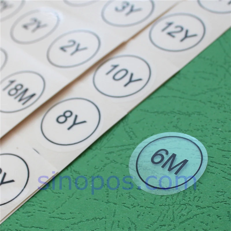 Children's Clothing Size Dot Labels adhesive clear tape round sticker infant wear teen apparel folded baby dress pile sizer tag | Дом и