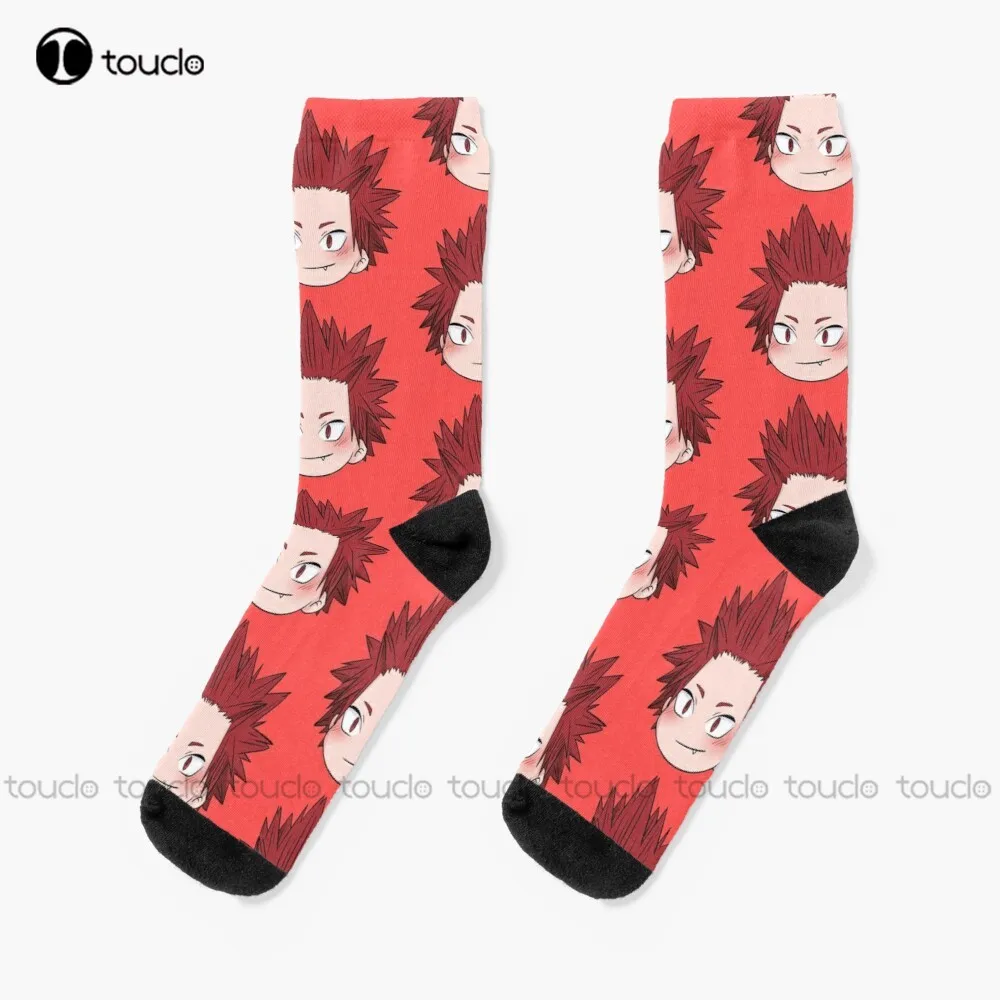 

Kirishima cute chibi bnha mha boku no hero academia Socks winter socks for men Personalized Custom Unisex Adult Teen youth Socks