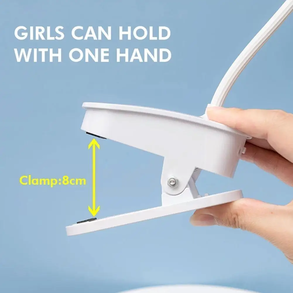 

Stepless Dimm Desk Lamp Table Lamps Clamp Clip Desktop Led Study Lamp Foldable Eye Protection Light Dimmable E0H4