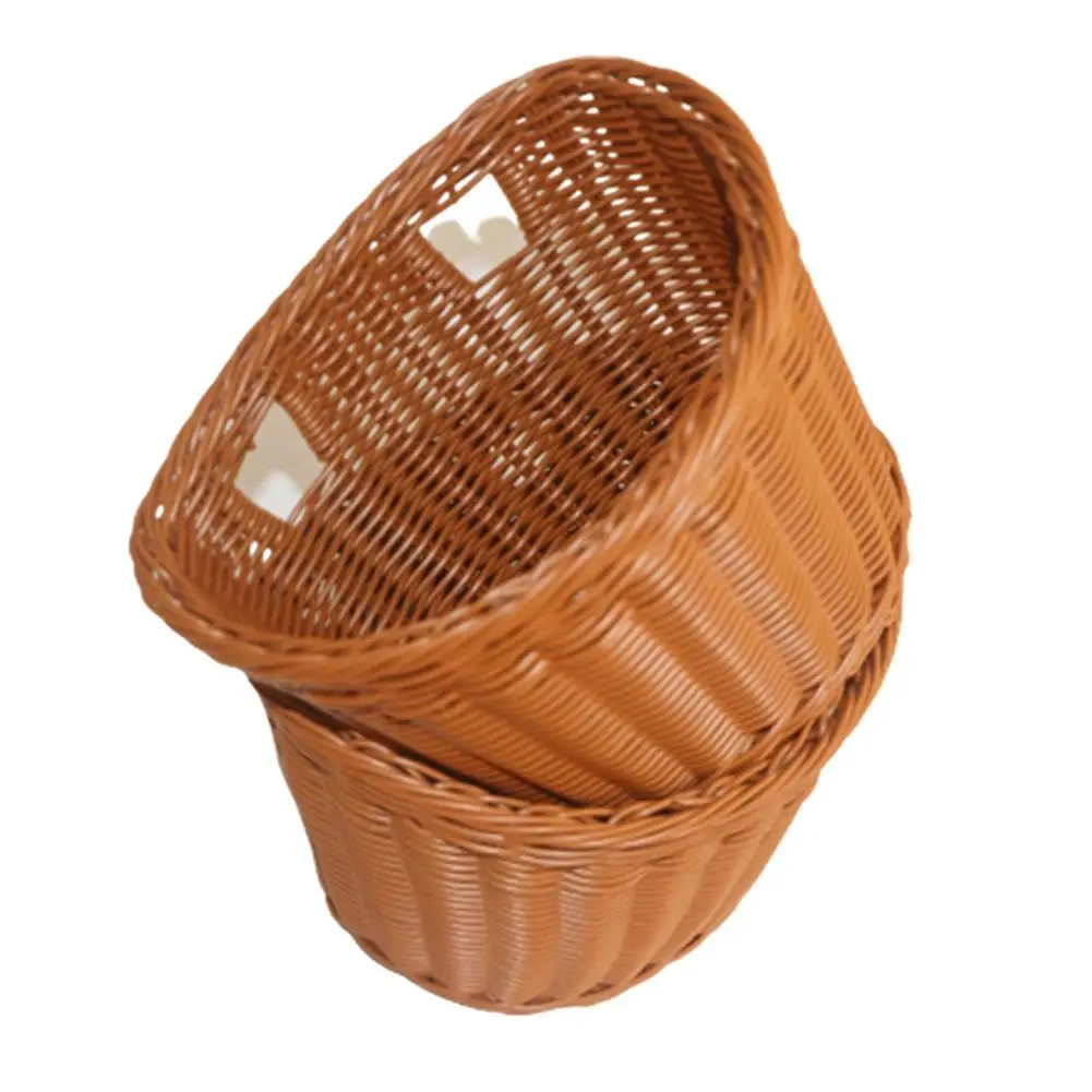 

Bicycle Baskets Hand-woven Durable Multifunctional Container Rattan Like Hand Woven Children's Bicycle Basket