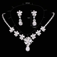 new arrival flower cubic zirconia wedding necklace and earring for women bridal necklace set valentines gift czl 6014