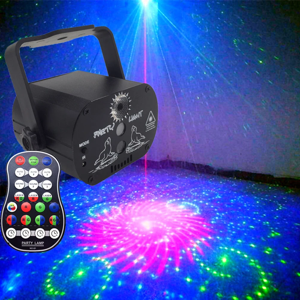 

LED Remote Control Voice Control Mini Laser Light 60 Pattern USB Starry Sky Top KTV Bar Disco Party Atmosphere Light Home Lamp