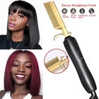 Горячая расческа выпрямитель для волос Электрический утюжок для волос Плойка для волос для влажной и сухой укладки волос