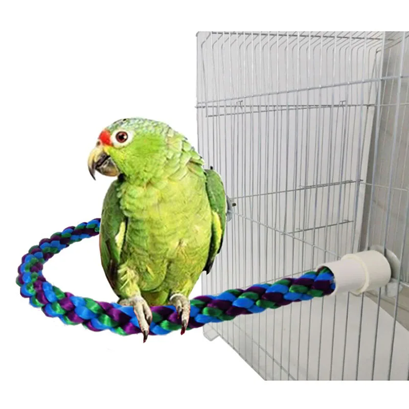 Клетка для птиц игрушка хлопковая веревка жердочка птицы изогнутые клетка окуня