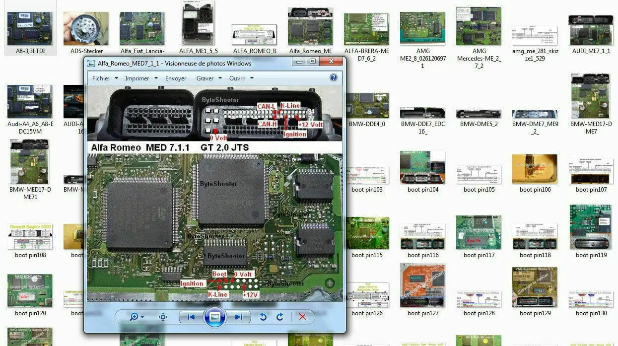 

BIG ECU database PIN OUT, repair crash Pictures / Images Schematics