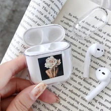 Цветочный художественный чехол для свиданий для Apple Airpods Чехол Мягкий силиконовый чехол для Airpods 2 1 чехол Аксессуары для наушников Air Pods чехол