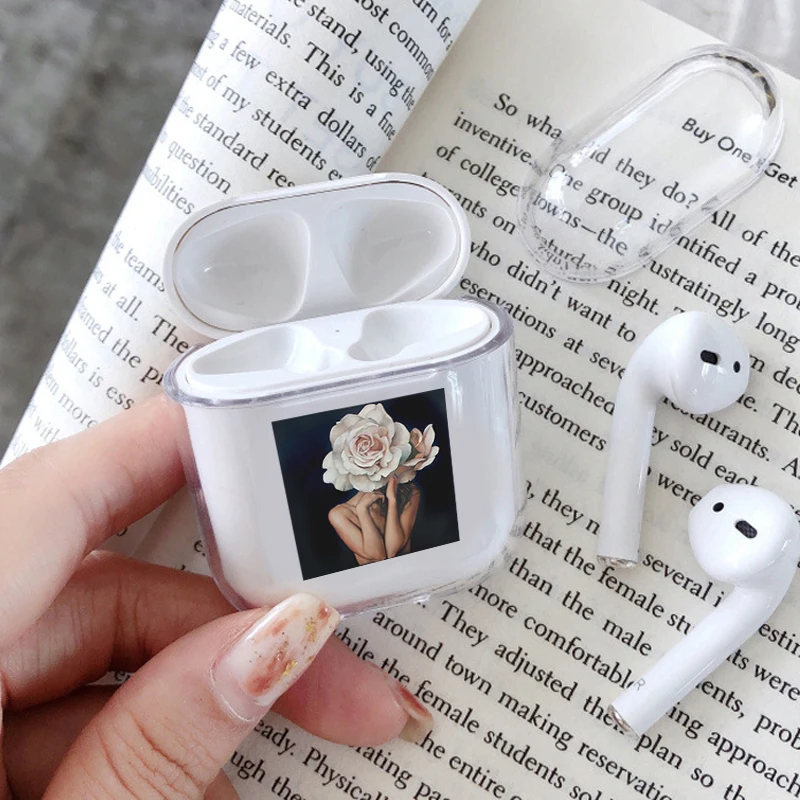 Чехол для Apple Airpods с цветочным рисунком мягкий силиконовый чехол 2 1 аксессуары