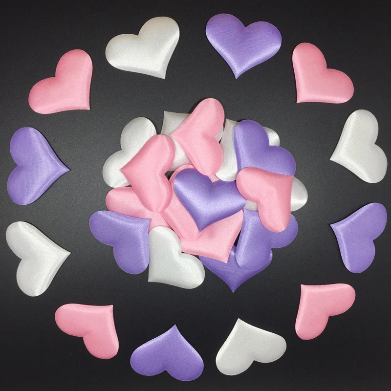 Настольное украшение из ткани в виде сердца 50/30/20/13 мм|Флажки вымпелы и конфетти| |