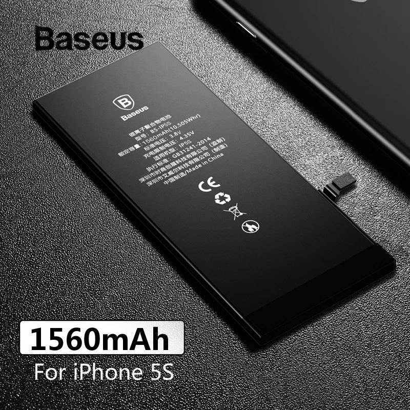 For iPhone 5s Baseus для iPhone 5S 6 6 S 7 Сменные батареи с бесплатной установкой набор инструментов Внутренняя батарея для iPhone 5S 6 6 S 7 - Цвет: For iPhone 5s
