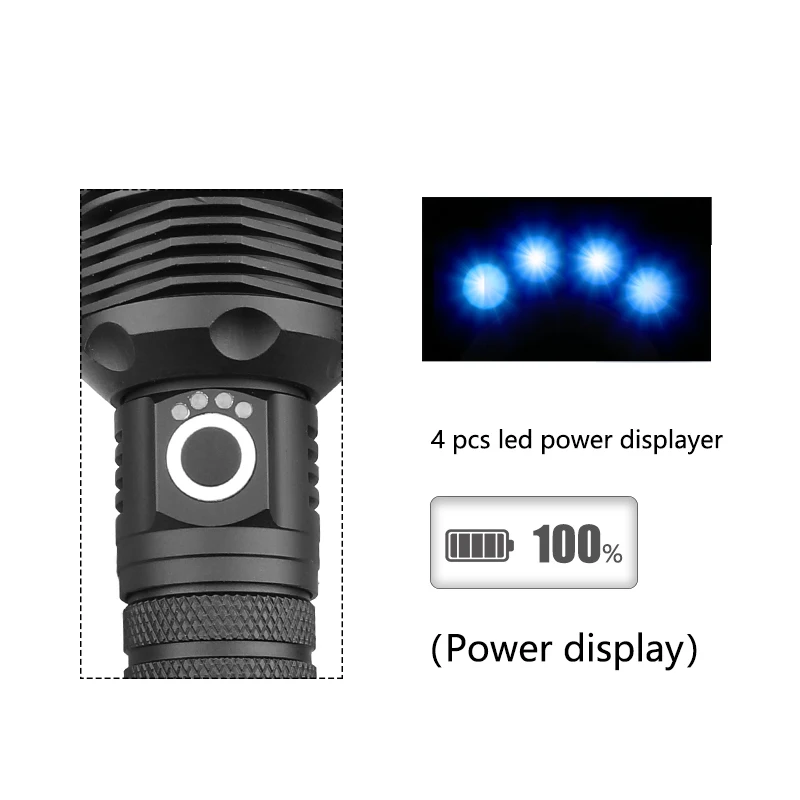 Высокомощный тактический светодиодный фонарик Z30 Litwod 1282 CREE XHP70.2 светильник онарь