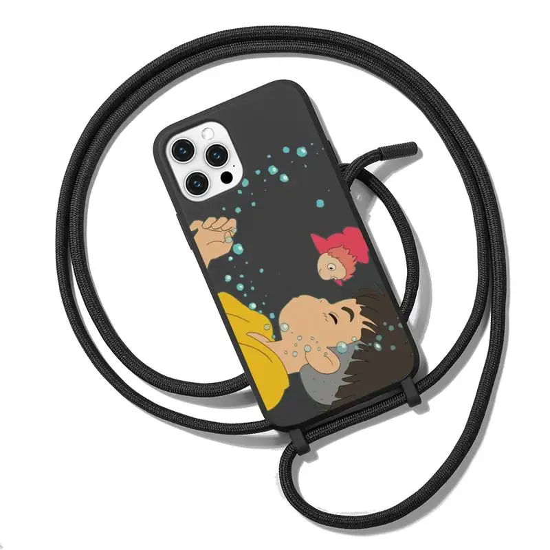 

Ponyo on the Cliff Phone Case Necklace Lanyard for iPhone 12 11 8 7 se 2020 mini pro X XS XR MAX Plus