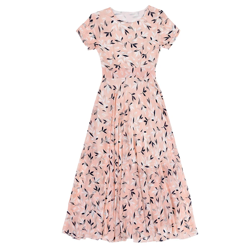 

2021 Summer Vintage Women Floral Print Short Sleeve Bohemian Beach Maxi dresses Ladies O neck High Waist Party Dress vestidos