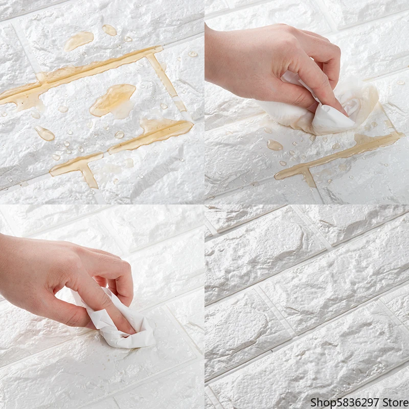 Обои из белого кирпича самоклеящиеся настенные панели 3D пеноматериала для