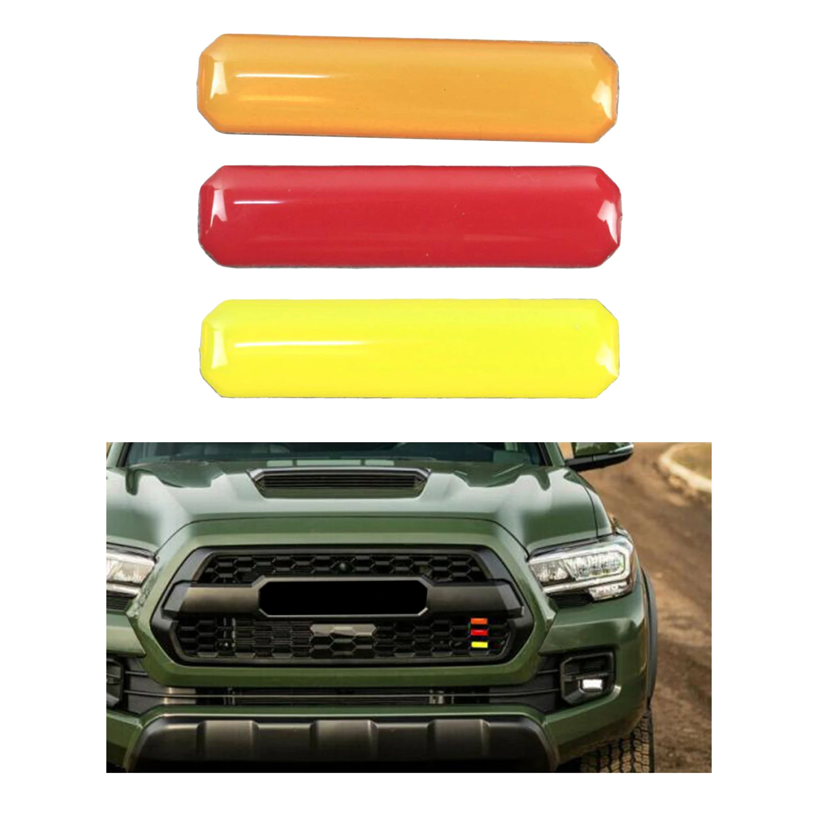 

Fashion 3 Colors Grille Badge Sticker Label for Toyota Tacoma 4Runner Decor