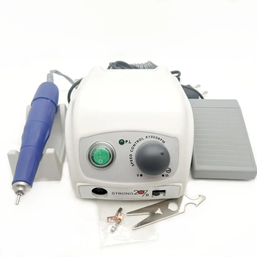 

Машинка для маникюра Strong 207b, 65 Вт, 40000 об./мин., 105L