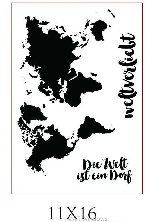 Прозрачный силиконовый штамп с немецкими словами/печать для скрапбукинга своими руками/декоративный прозрачный штамп для фотоальбома A0212