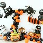 Череп тыква летучая мышь паук Фольга шар Счастливый Хэллоуин фон украшения баннер латексные воздушные гелиевые глобусы Хэллоуин детские игрушки