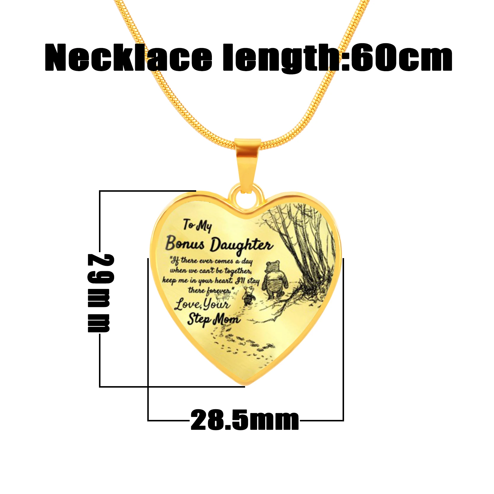 

To My Best Friends Love Heart Pendant Necklaces Gifts for Sisters Best Birthday Gift