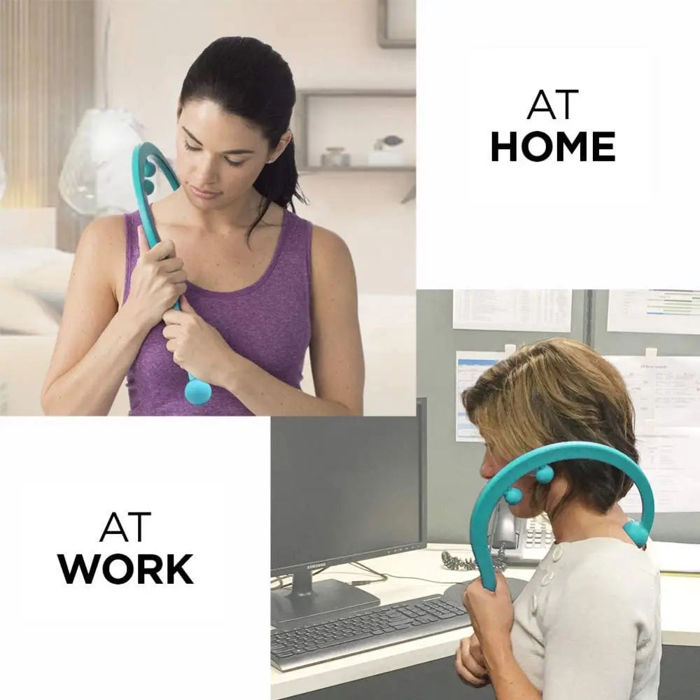 Массажная палочка с крючком для самомассажа портативный массажер крючками