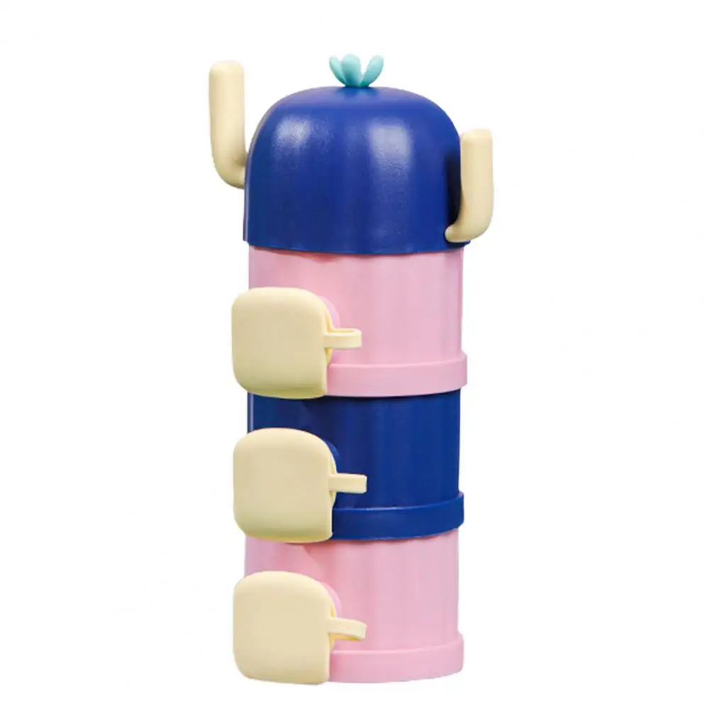 Dispensador de leche en polvo de 3 capas, contenedor de alimentos multifuncional, sin BPA, para aperitivos, almacenamiento de alimentos para beb&eacute;s-0