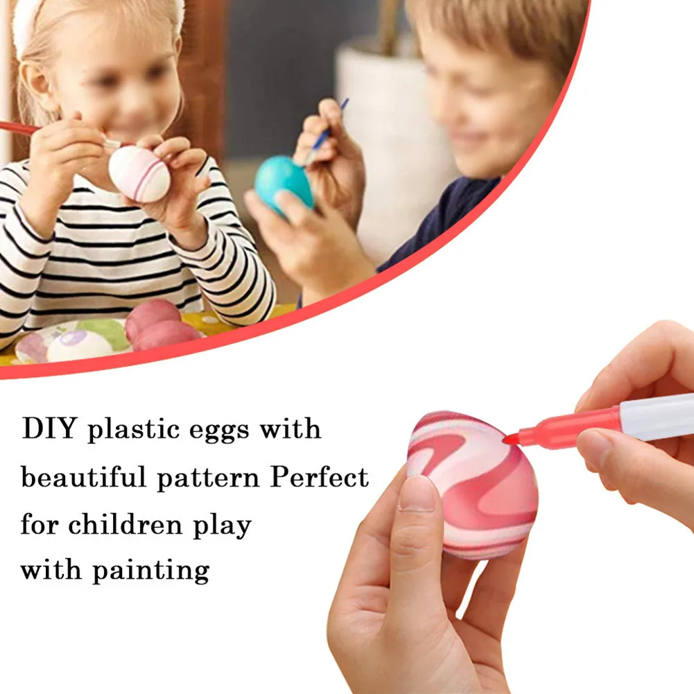 

Writing Easter Eggs 100% Safe 4x6cm 50pcs 8pcs Color Pens DIY For Easter