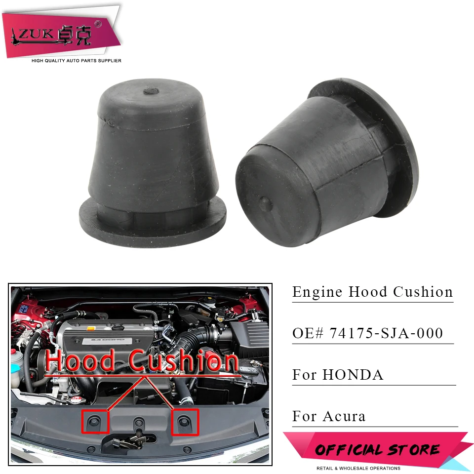 ZUK 2 шт. резиновая прокладка капота для HONDA CIVIC 2006 2015 CITY 2009 2014 ACCORD CRV 2007 2011 RL RLX TLX