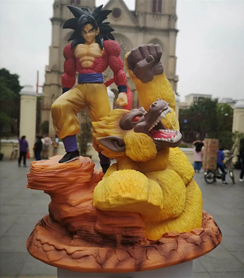 

[Funny] 34cm Scene version DBZ Wukong Golden ape monkey PVC Action figure Vegeta Statue collection model adult gift
