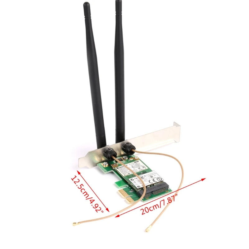 

AR9281 Desktop Wireless Wifi PCI-E Card Adapter 300M Double Undetachable Antenna