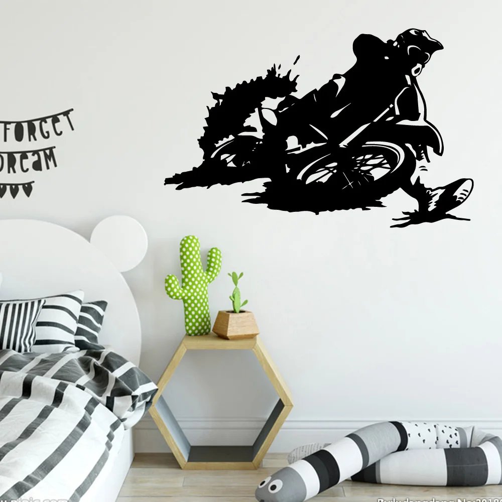 

Красочные наклейки для мотоцикла, водонепроницаемые виниловые обои, домашний декор для детской комнаты, декорация, фоновая Наклейка на сте...