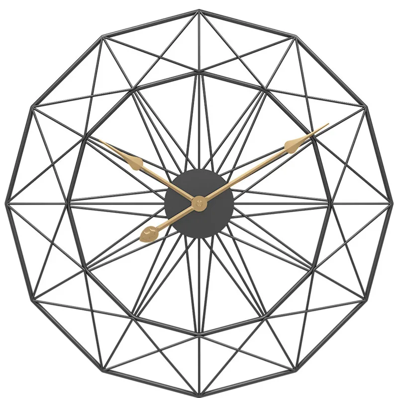 

Simple living room, iron wall clock, circular decorative clock, metal clock and watch