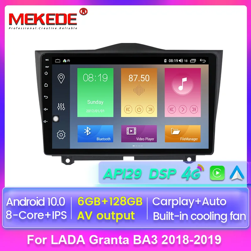 

Carplay 4G Lte DSP IPS 6 + 128G для LADA ВАЗ Granta Cross 2015 2016 2017 -2019, автомобильное радио, мультимедийный видеоплеер, GPS-навигация