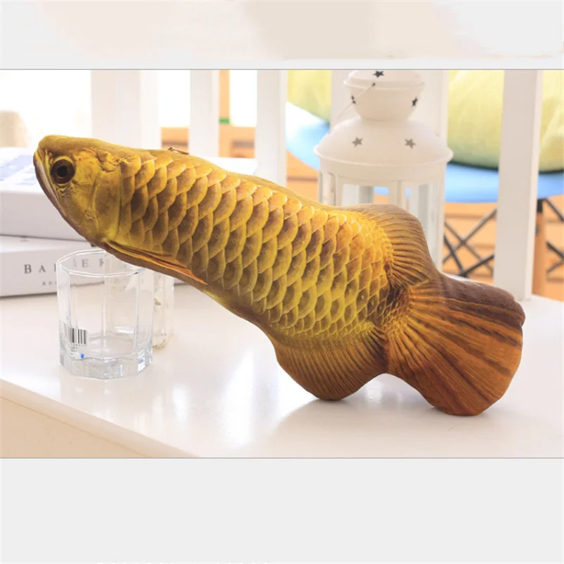 Высококачественная плюшевая имитация карпа в форме рыбы игрушка для кошки