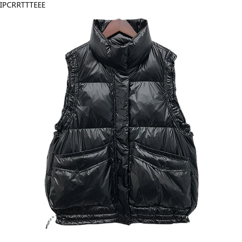 

90% White Duck Down Jacket Sleeveless Women Ultra Light Down Vests Jacket Girl Gilet Lightweight Windproof Warm Waistcoat