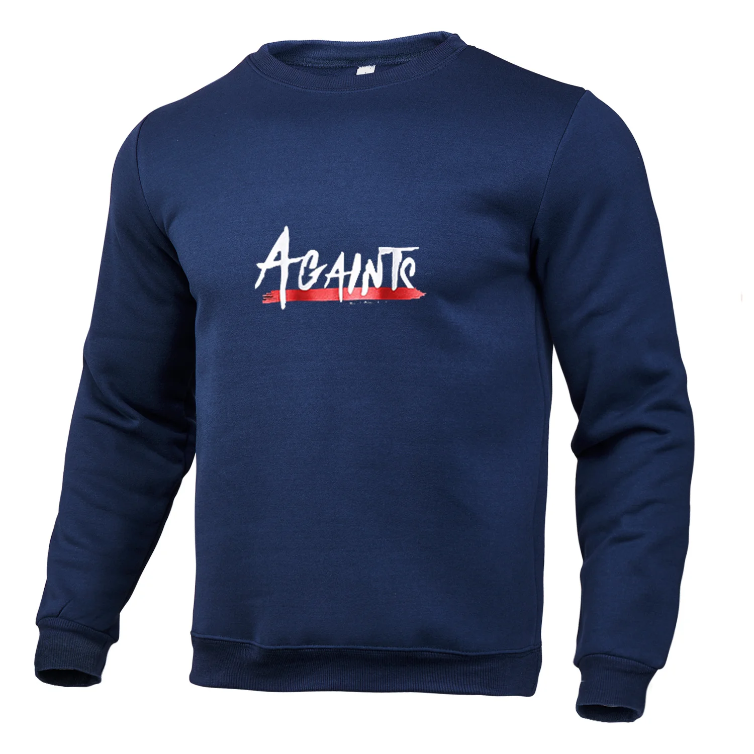

Spring and Autumn new casual long sleeve trend men's pullover round collar printed long sleeve hoodie