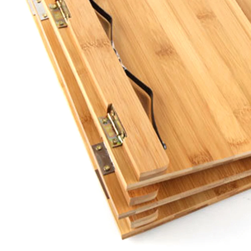 

28x20cm Bamboo Book Holder Adjustable Book Holder with Tray and Page Paper Clips Protable Bookstand Hands Free Book Stand