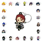 Брелки из ПВХ с милым аниме рисунком, держатели для ключей с креативным мультяшным рисунком, подходят для женщин и мужчин, украшения для ключей от автомобиля, сумки, 20 шт.