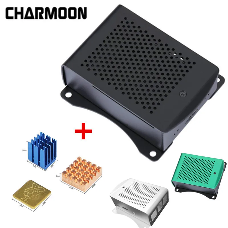 

Raspberry Pi 3 Model B+ Case Heat Sink + Metal Enclosure 3 Color Protective Compatible Aluminum Case For Raspberry Pi 3