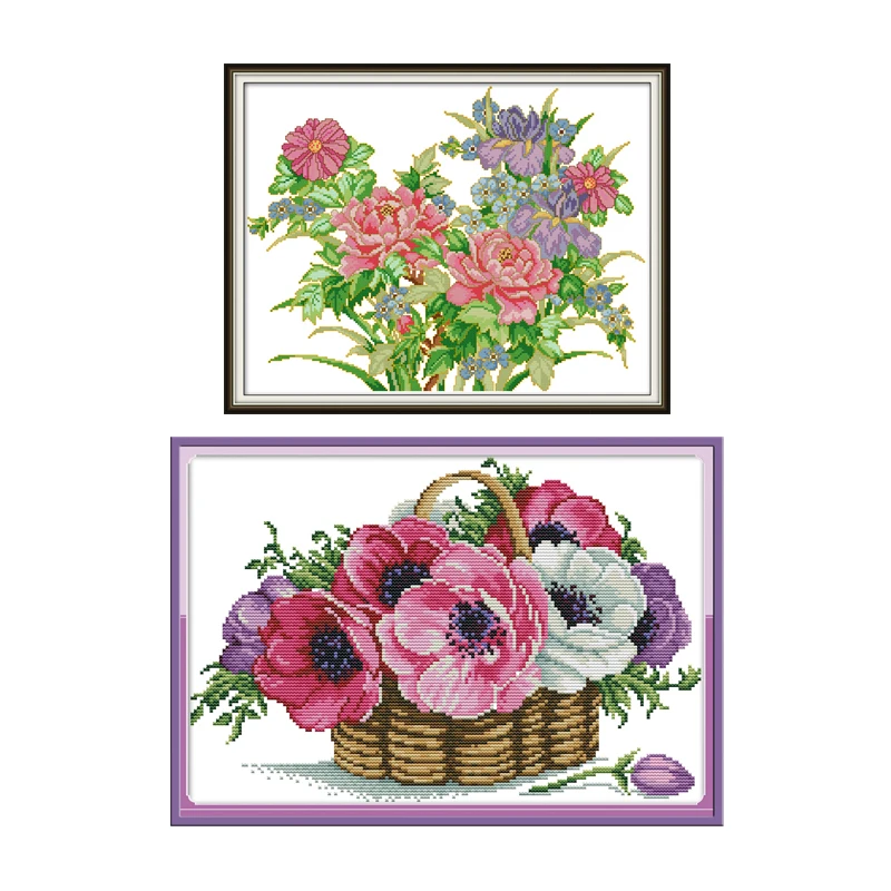 Joy Sunday Вышивка крестом цветы 11ct 14ct Аида Ткань нить DMC Вышивка-Шитье Сделай Сам узоры напечатанные на холсте домашний декор