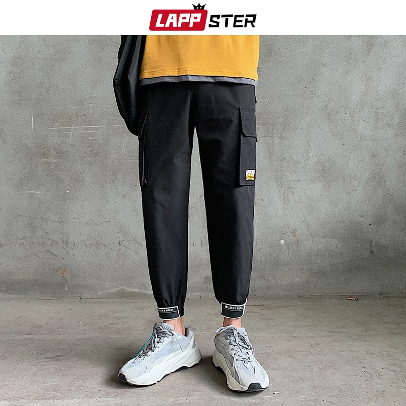 LAPPSTER Мужские Streetwear бегуны Брюки 2019 Mens Hip Hop Black Тренировочные штаны мужчины