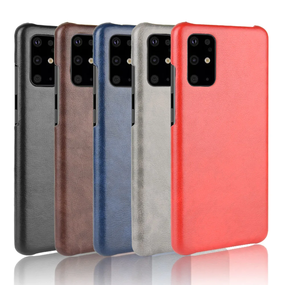 Чехол с текстурой личи Кожаный жесткий чехол для Samsung Galaxy S20 FE S21 ультра S9 S10