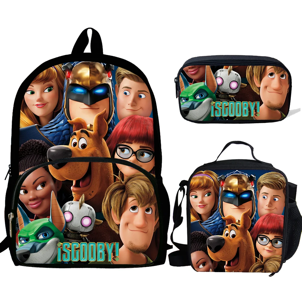Школьный рюкзак Scooby Dog для мальчиков и девочек 16 дюймов 3 шт./компл.|Школьные ранцы|