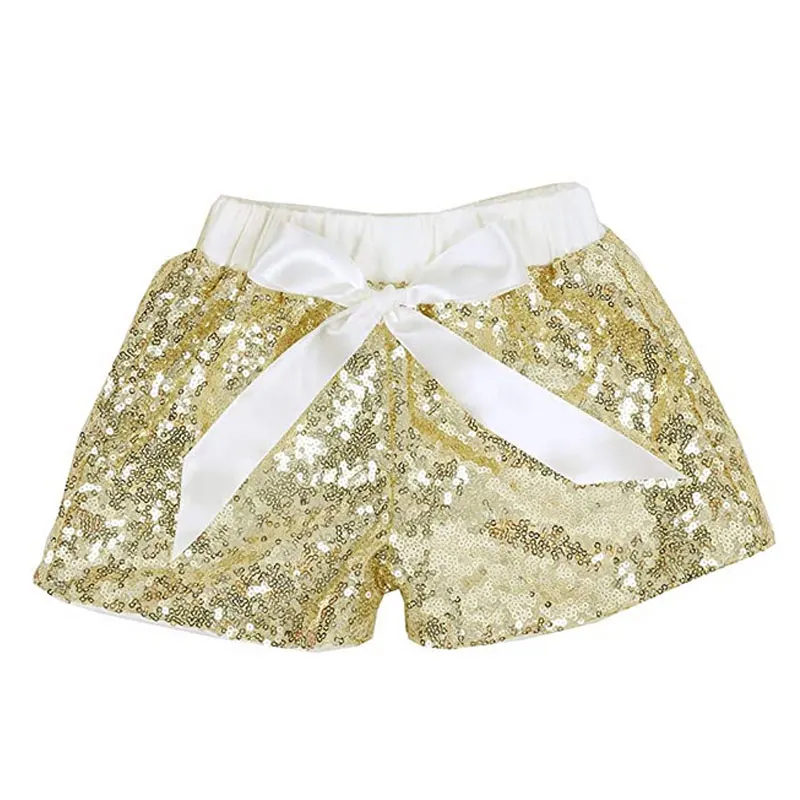 Новинка (комплект шорт) шорты с блестками для девочек летние блестящие бантиками