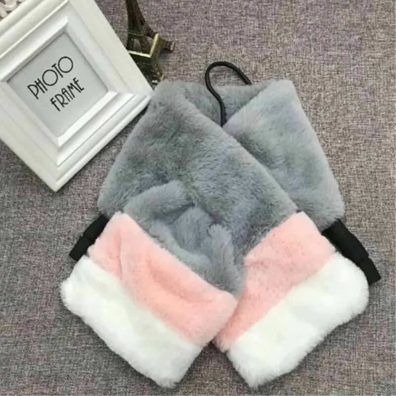 

Fashion Woman Baby Girls Kid Monther and Daughter Winter Warm Wrap Faux Fur Scarves Gift Stylish Ladies Girls Patchwork Scarf