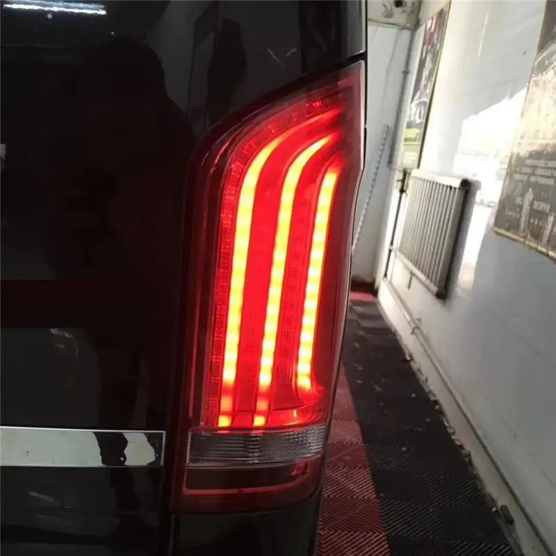 Указатель поворота, дневные ходовые автомобильные фары, светодиодные фары Drl для автомобиля, задние фары 17 18 для Mercedes Benz Vito
