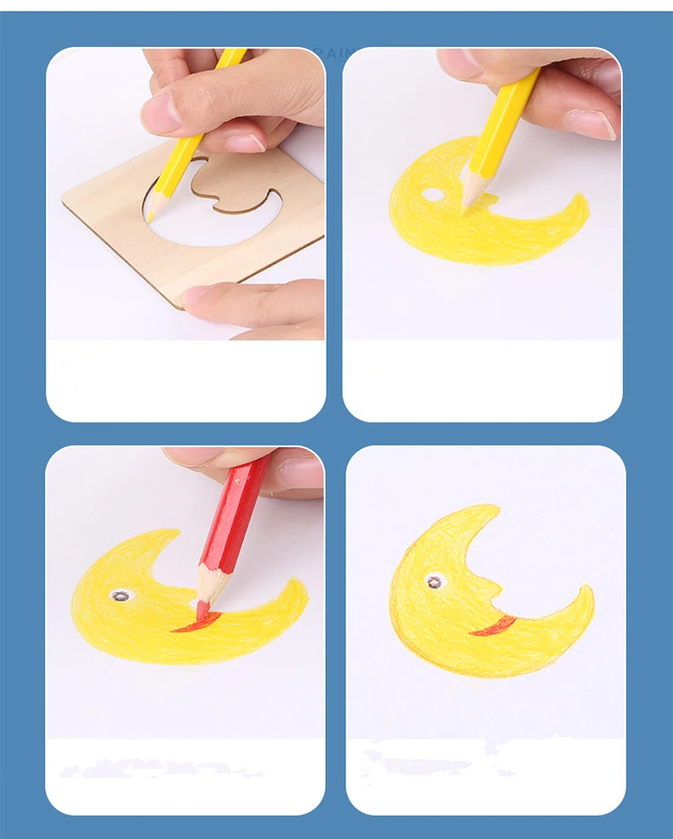 wooden Toys Drawing Toy Coloring Board Children Creative Doodles Early Learning Education Toy Boy Girl Learn Drawing Tools